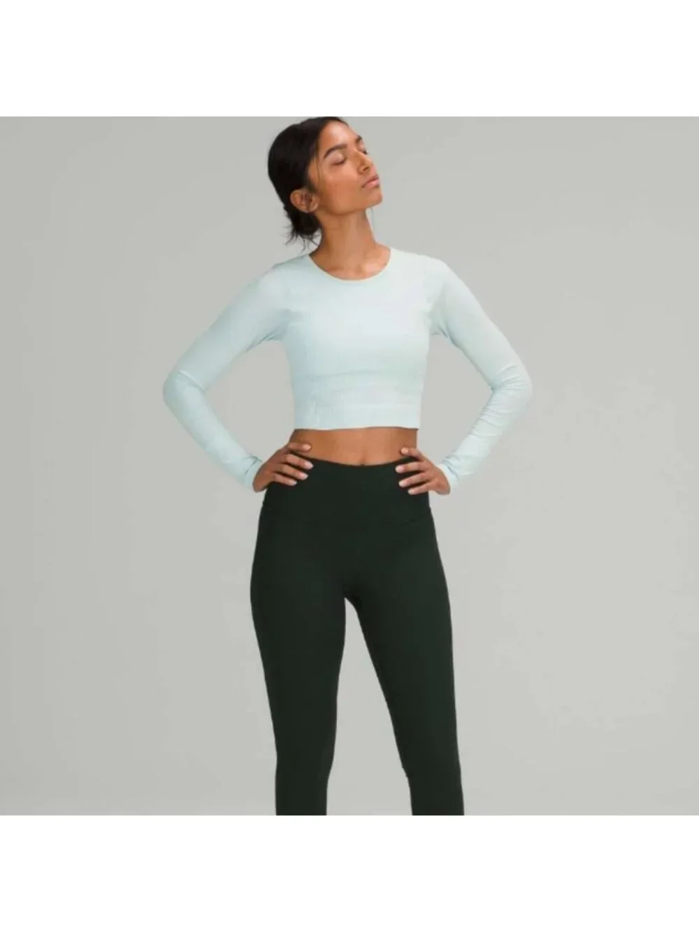 Lululemon Ebb to Street Long Sleeve Delicate Mint like new